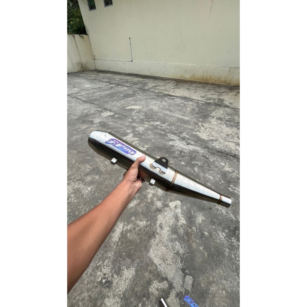 Silencer Supra x 125 fi full stainless original F1PRO PNP Astrea grand, karisma, c70 bass adem