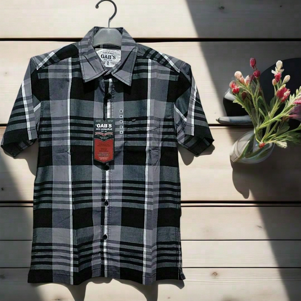 Kemeja pria pendek original Gabrielle
