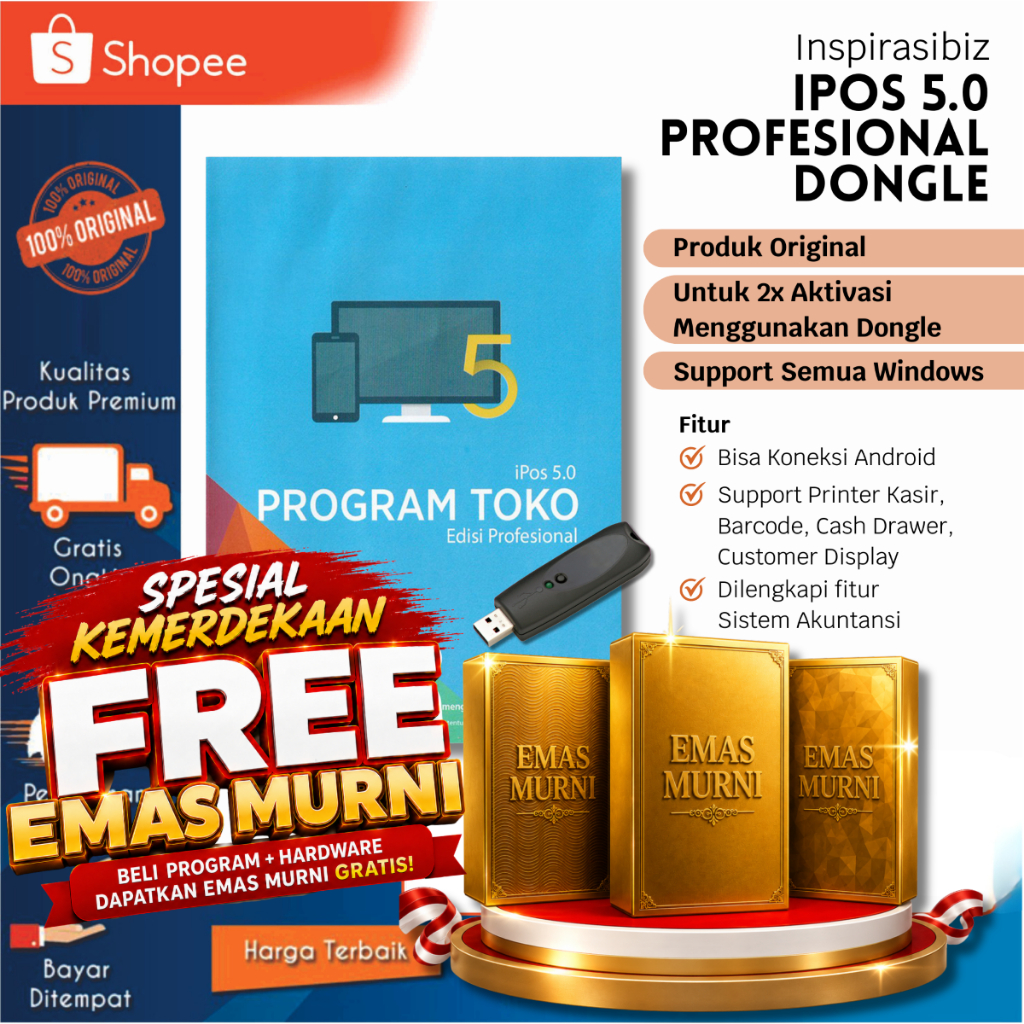 Program Kasir Toko IPOS 5 Profesional [DONGLE EDITION] | Program Kasir IPOS 5 | Program Kasir Toko S