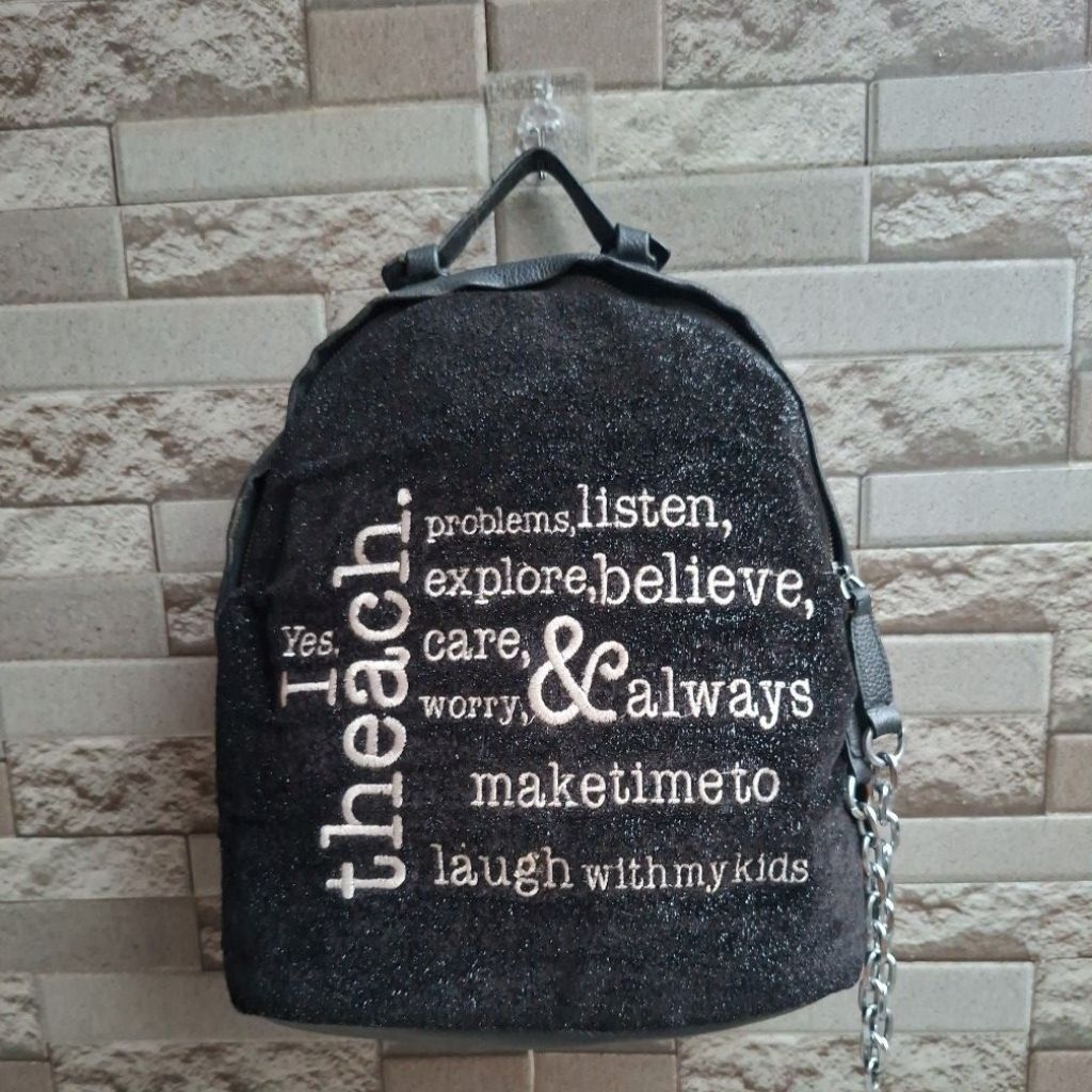 Tas PL Kulit Sapi Asli Ransel Hitam