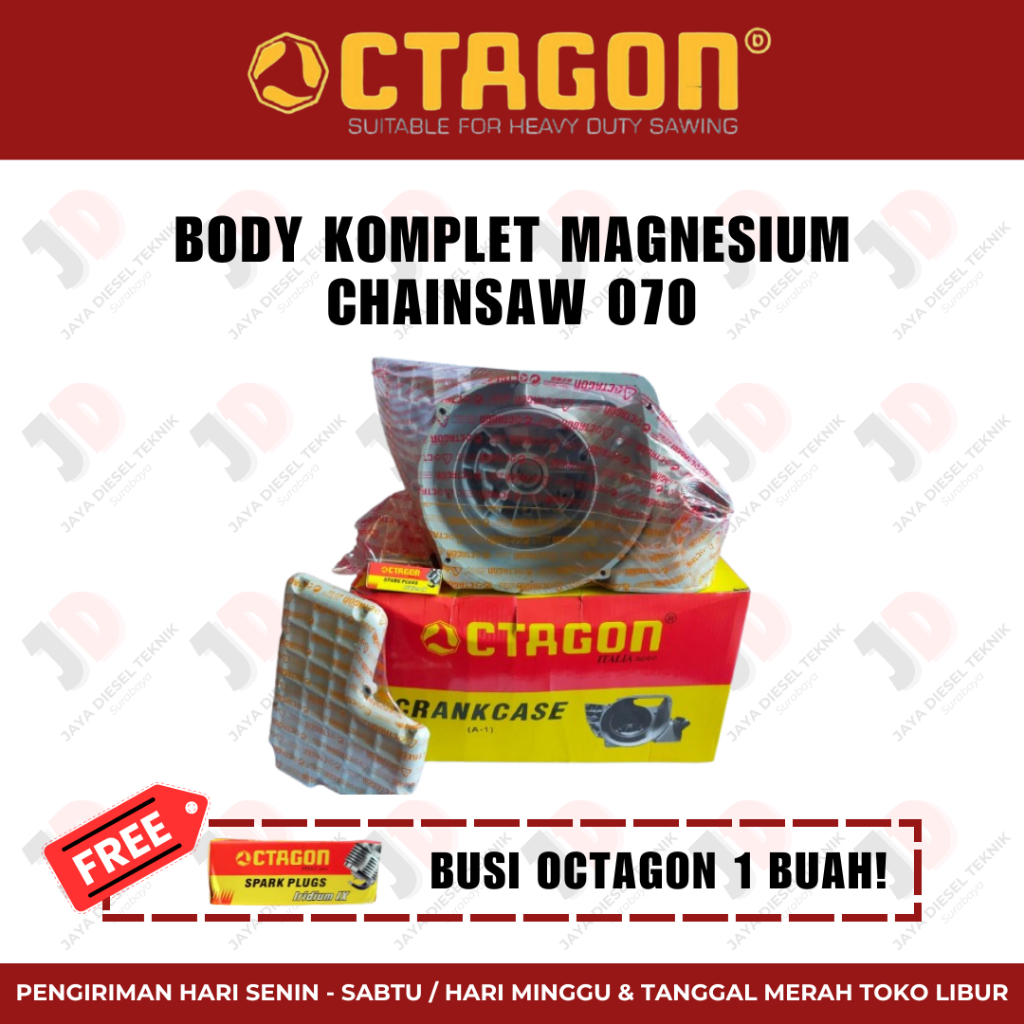Crankcase / Body Komplet Magnesium Chainsaw 070 Original Merek Octagon