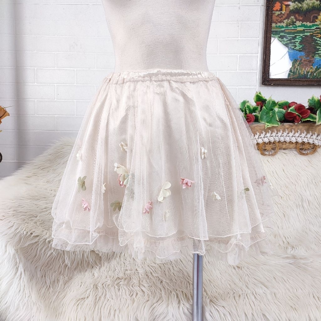 rok tutu bunga timbul rok tutu bunga 3d rok motif bunga