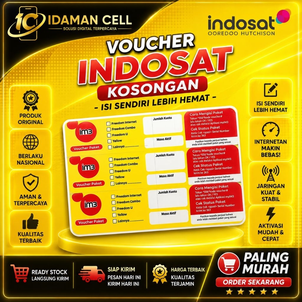 Voucher Indosat kosongan / voucher Kosongan Indosat oredo expired 2027