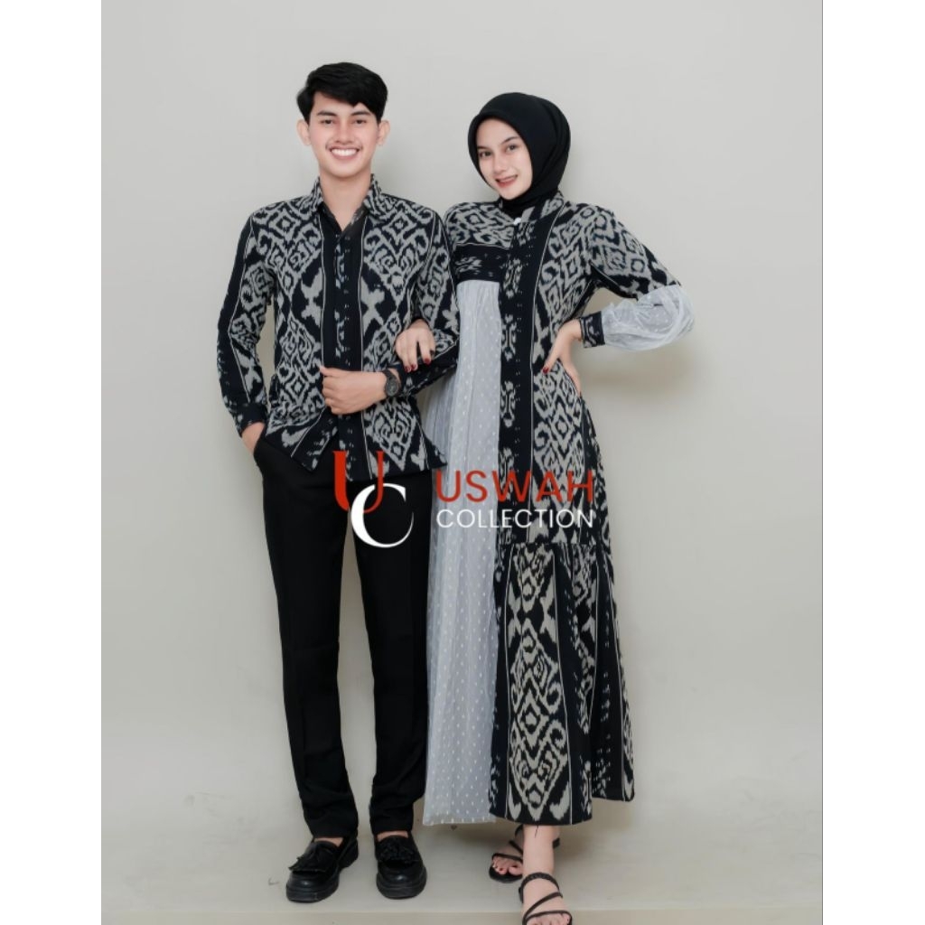 CLARA HITAM COUPLE TENUN - BAJU TENUN COUPLE - COUPLE TENUN KONDANGAN