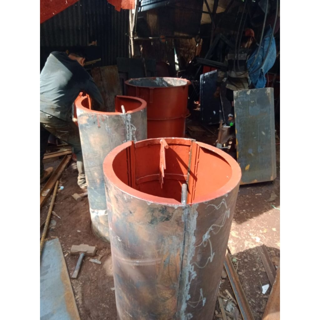 Cetakan Buis Beton 20x100 cm - Cetakan Gorong Gorong Beton Ukuran 20 x 100 cm