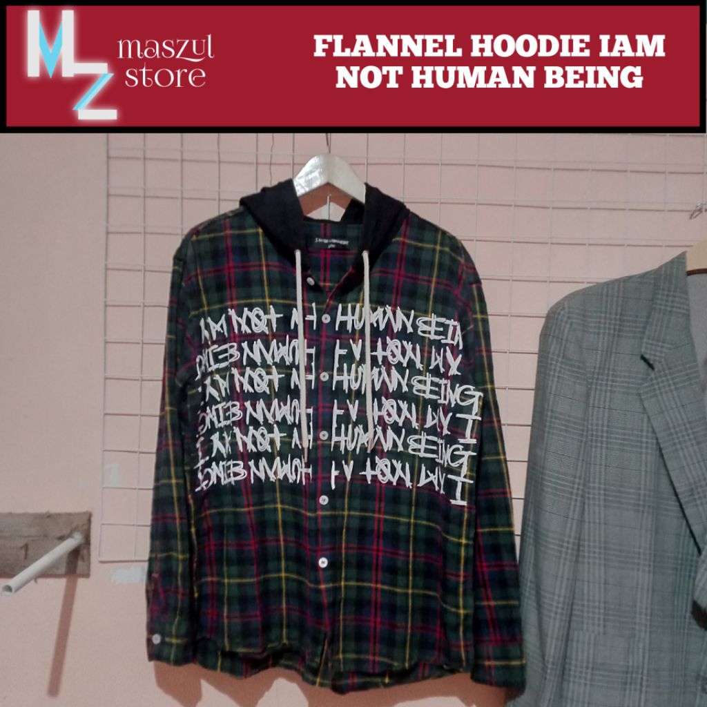 Flannel Iam Not Human Being Original