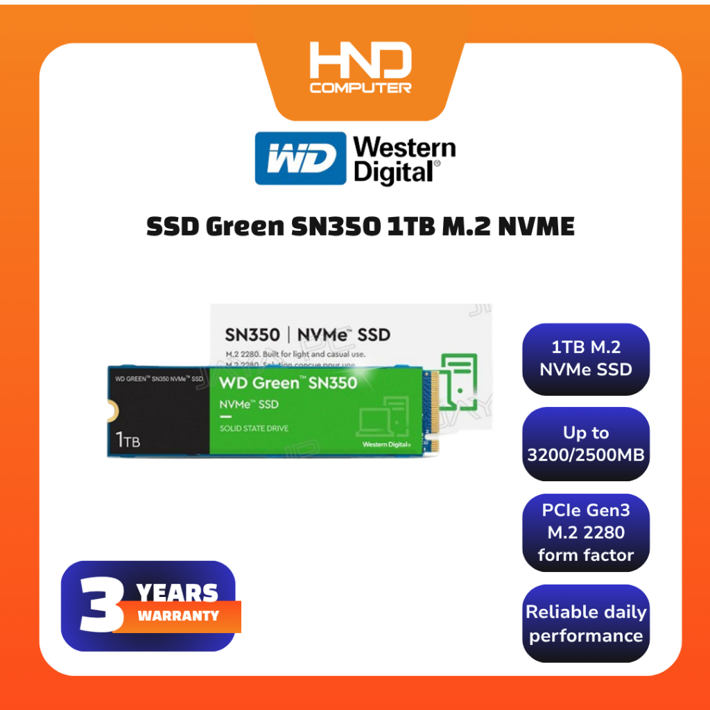SSD Western Digital Green SN350 1TB M.2 NVME