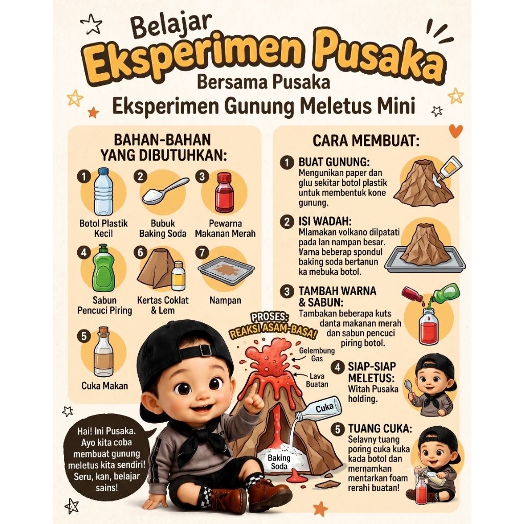 Gunung meletus mini