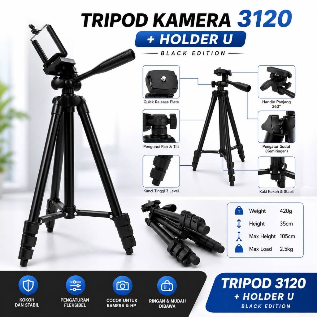 Tripod 3120 - Tripod HP Dudukan Hp