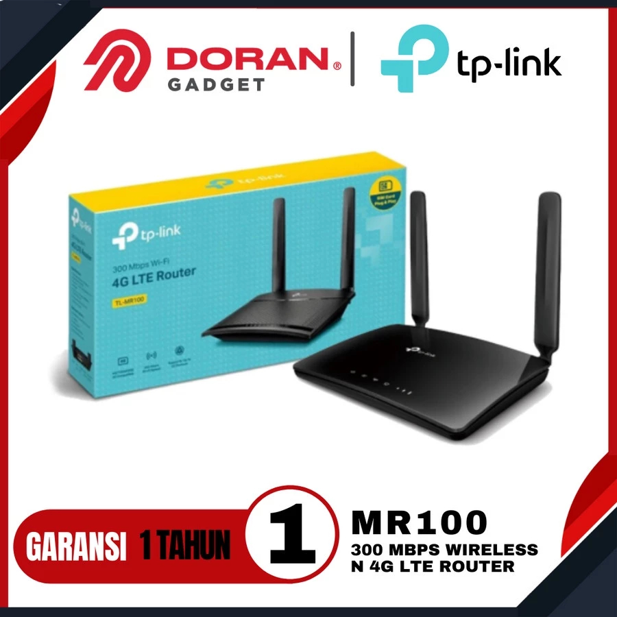 TP Link TL-MR100 300Mbps 4G Wireless N Router - TPLink TL-MR100 | TL-MR105 - Garansi Resmi