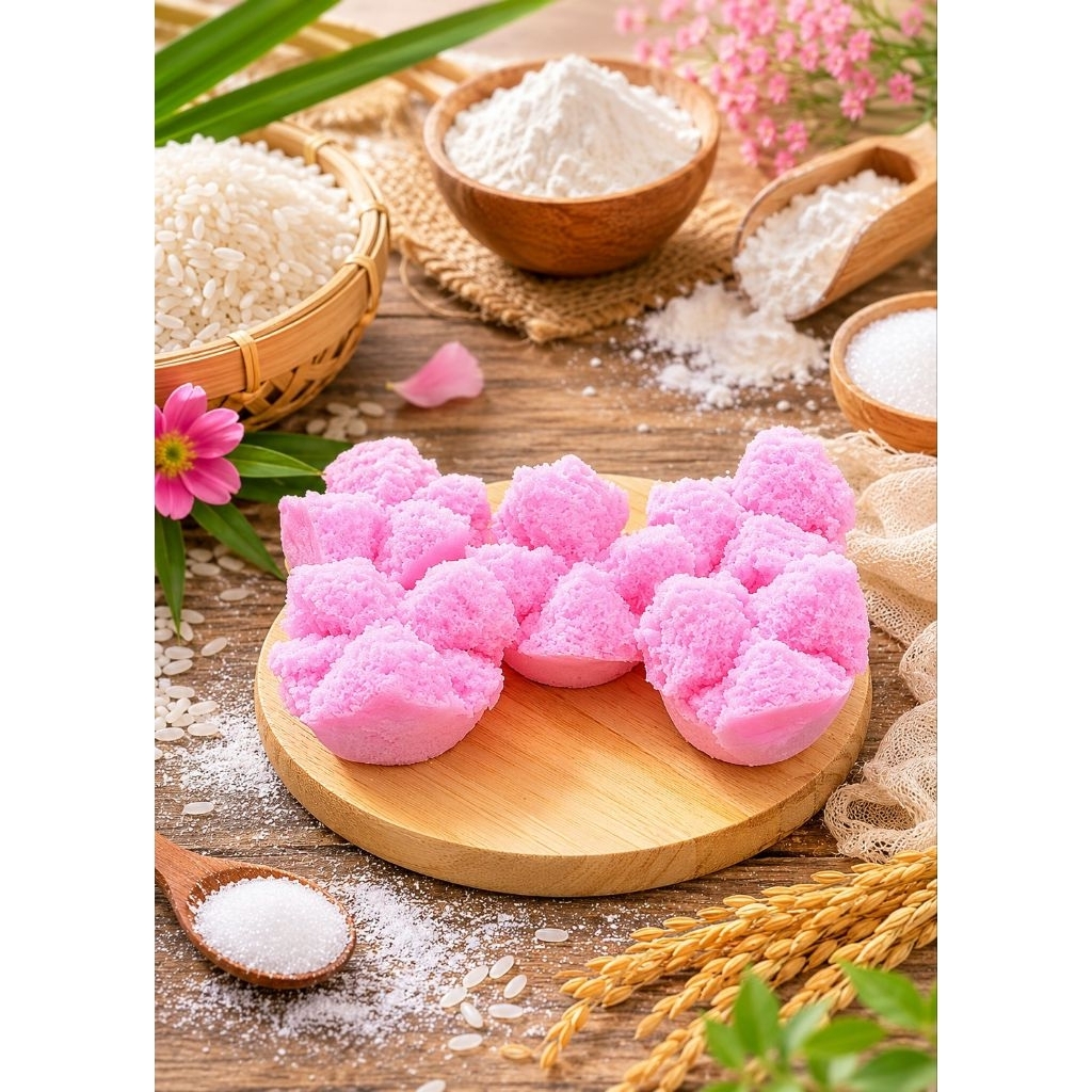 Kue Mangkok Kapas Mekar/Huat Kue/Kue Medan/Kue Mangkok Beras - Home Made Kue Mangkok yang Manis dan 