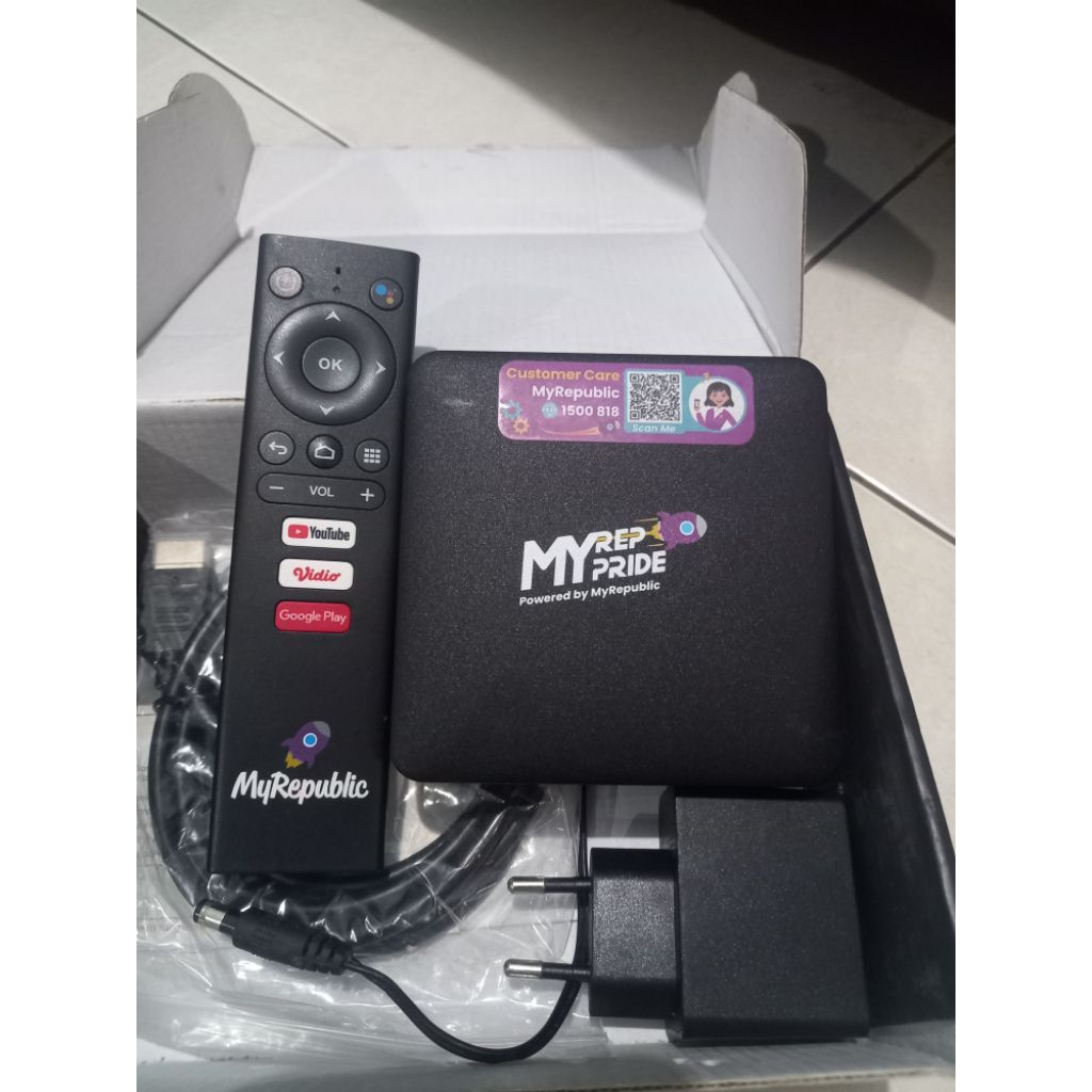 stb android tv box dv9135n bisa netflix, ram 2/16 android 14 fullset mulus