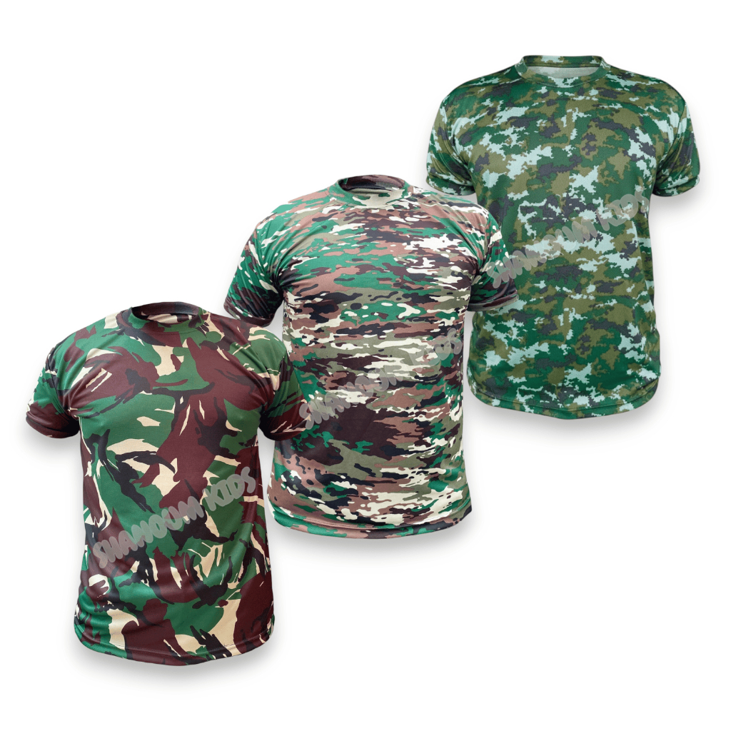 kaos oblong loreng tni Dryfit kaos loreng TNI lengan pendek kaos loreng TNI AD lengan pendek