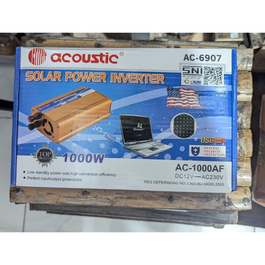Power inverter Acoustic 1000 watt + USB. DC ke AC