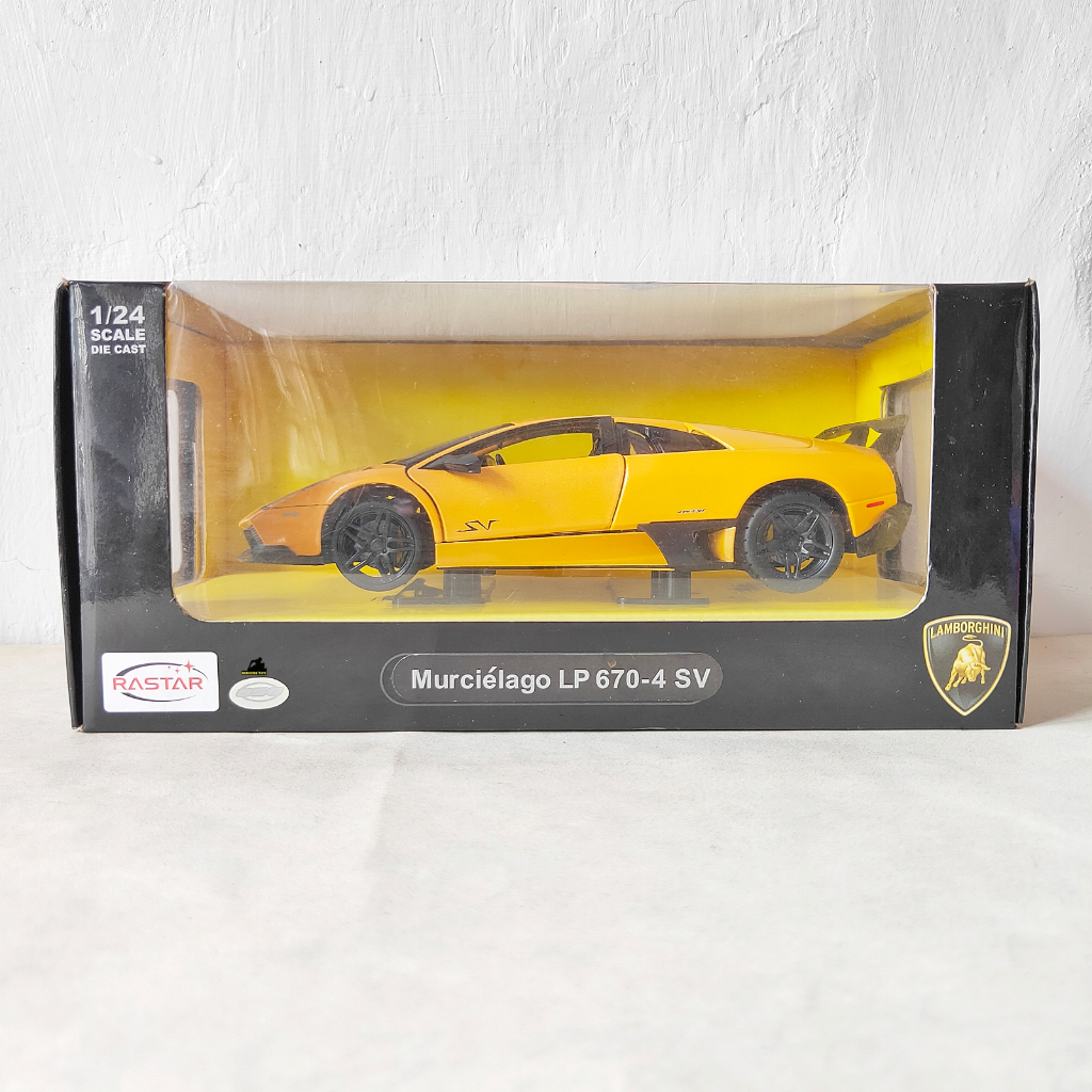 RASTAR 1/24 LAMBORGHINI MURCIELAGO LP670-4 SUPER VELOCE SV GIALLO ORION  YELLOW