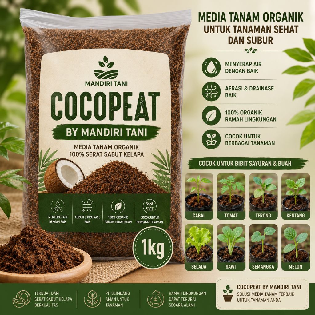 MEDIA TANAM COCOPEAT HALUS | COCOPEAT SERAT SABUT KELAPA HALUS