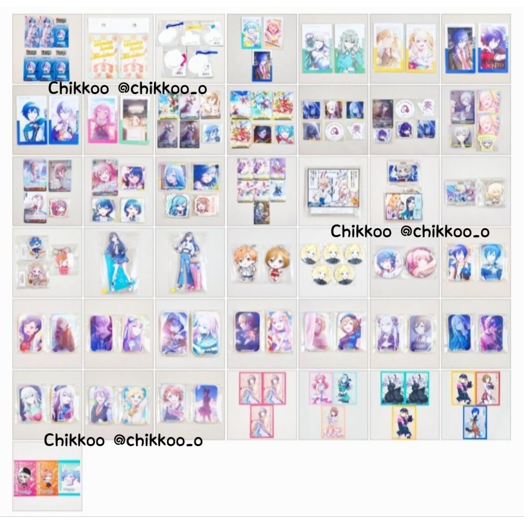 [CLEARANCE SALE SET] Project Sekai Square, Hologram Can Badge, Animate, Weekend Garage Clear Sheet, 