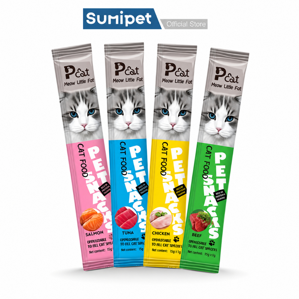 SuMipet Snack kucing peliharaan cat strip 15gr cat snacks strip Snack Hewan Peliharaan