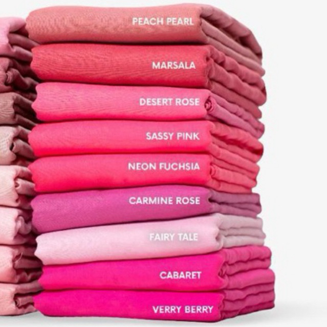 kerudung polos pink tua liza deenay
