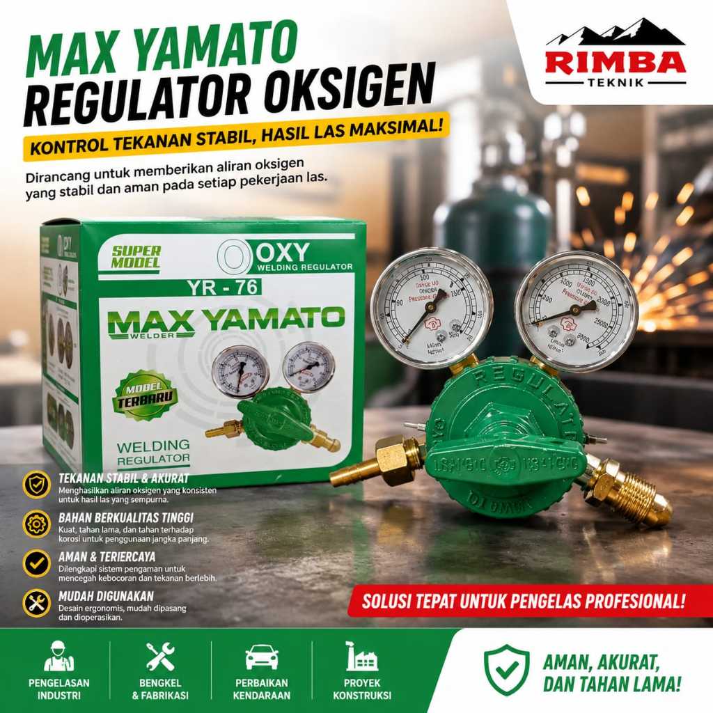 Regulator Oxygen Samato Regulator Oksigen Tabung Las O2 Regulator Las Oksigen