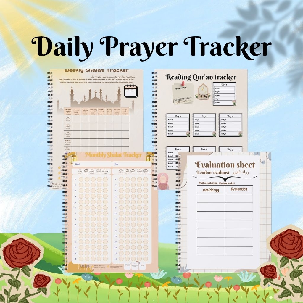 Tracker Sholat for kids, daily prayer for kids, pelacak sholat harian untuk anak, pelacak ibadah har