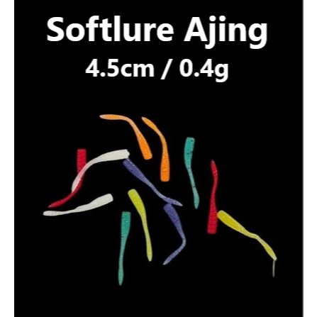 SOFTLURE Kenyal Umpan Mancing Casting Kotrek Sabiki bentuk AJING Glow in The Dark Umpan Tiruan Cacin