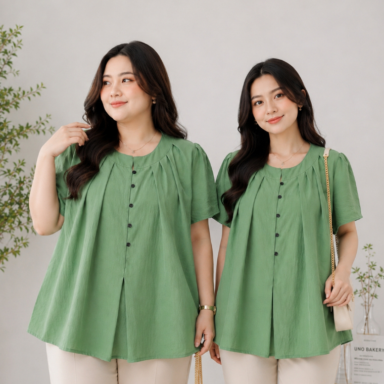Atasan Wanita Terbaru Ada Ukuran Baju Jumbo Kekinian Ld 110 Sama Ld 130 Pakaian Kantoran Basic Niki