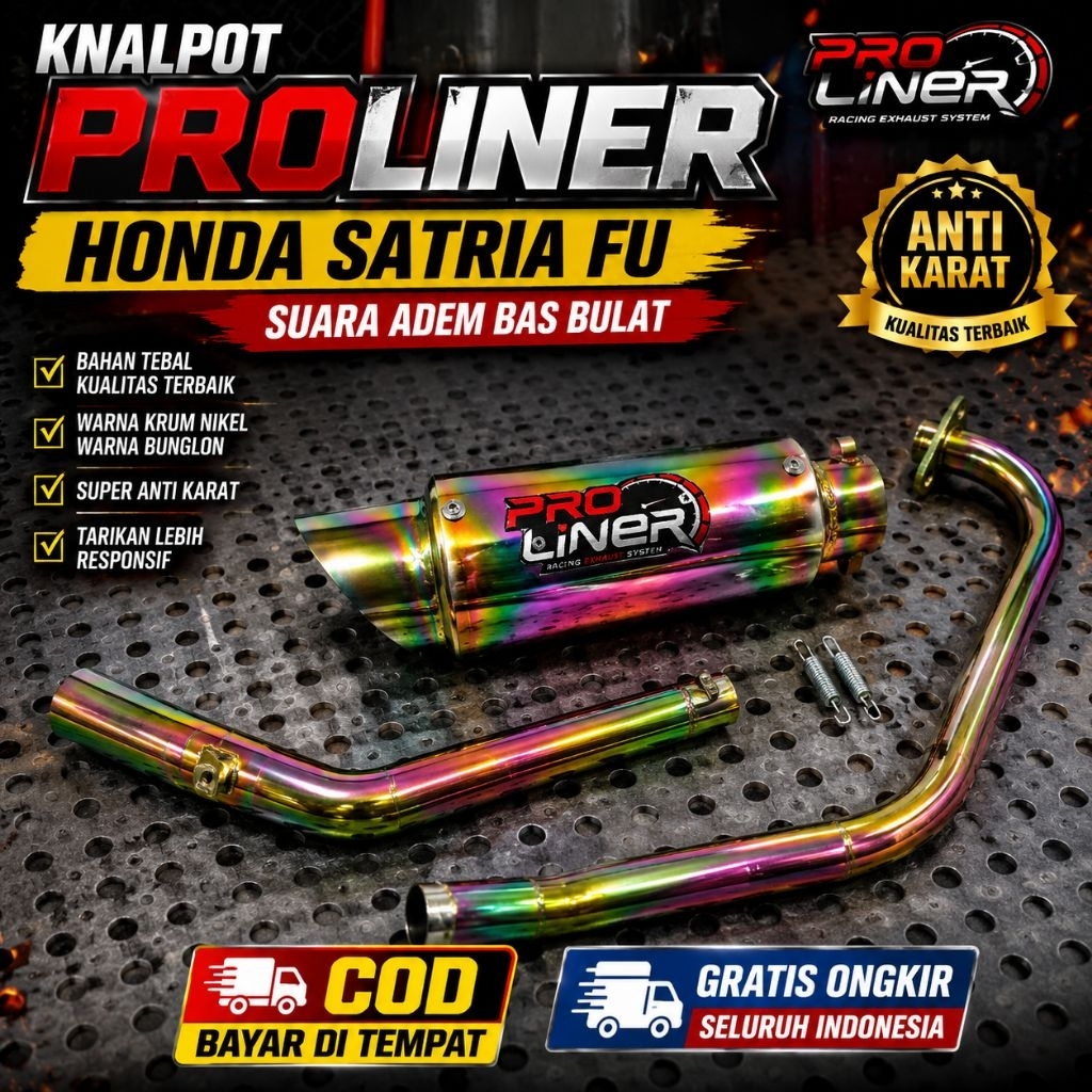 KNALPOT RACING PROLINER Satria FU Proliner Full Bunglon