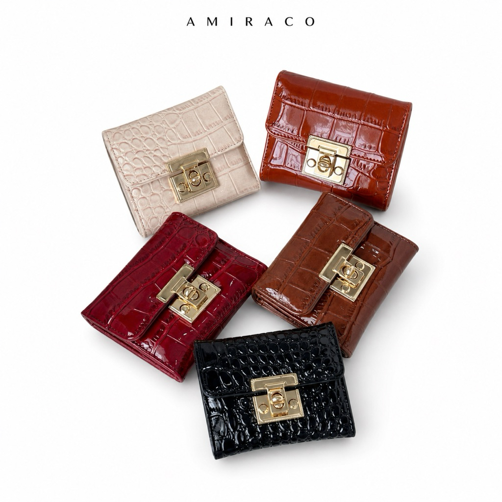 AMIRACO - FELOS Croco Dompet Mini Wanita Size 11x10cm