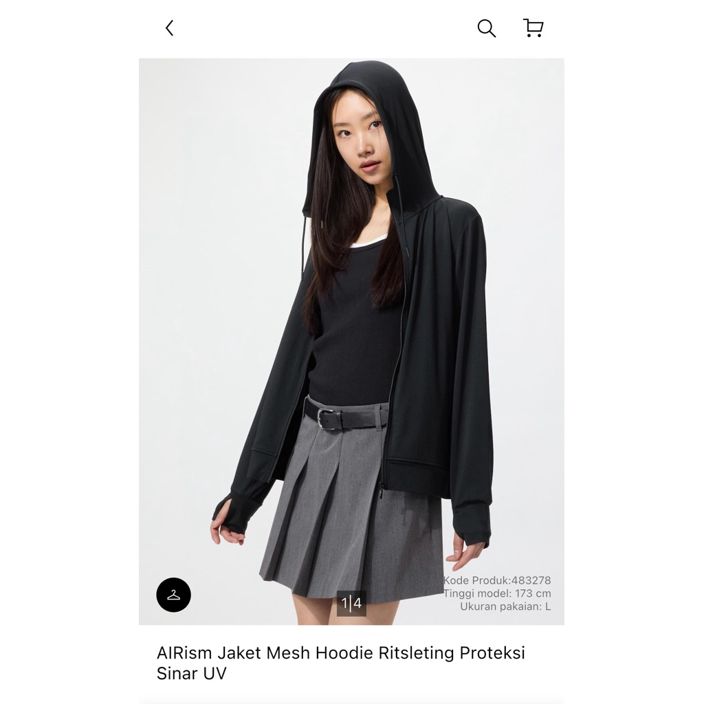 Preloved Uniqlo Jaket AIRism