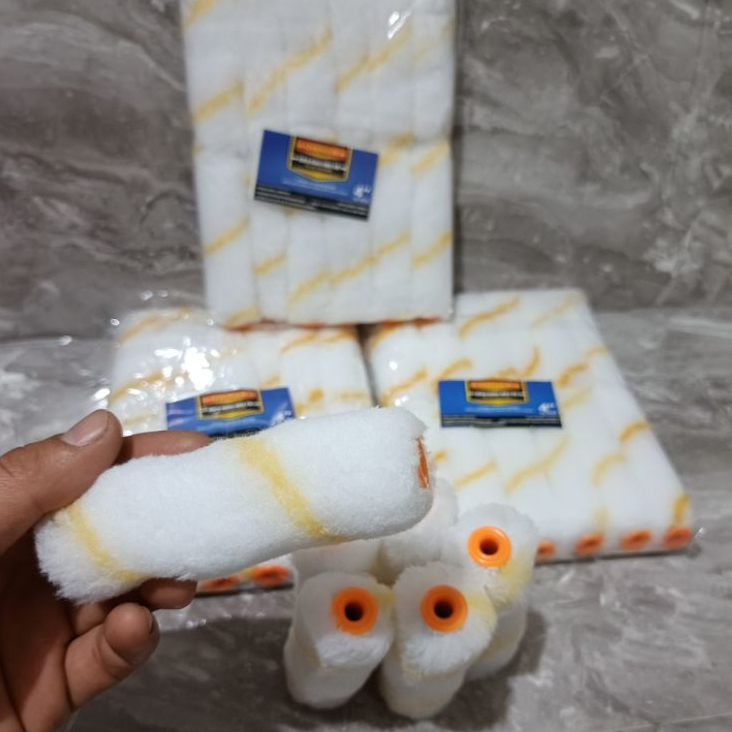 (Grosir 6/12pcs) Isi Reffil Bulu Kuas Roll 4" Murah | Kuas Roll Kapal 4" | Kuas Roll Cat Minyak