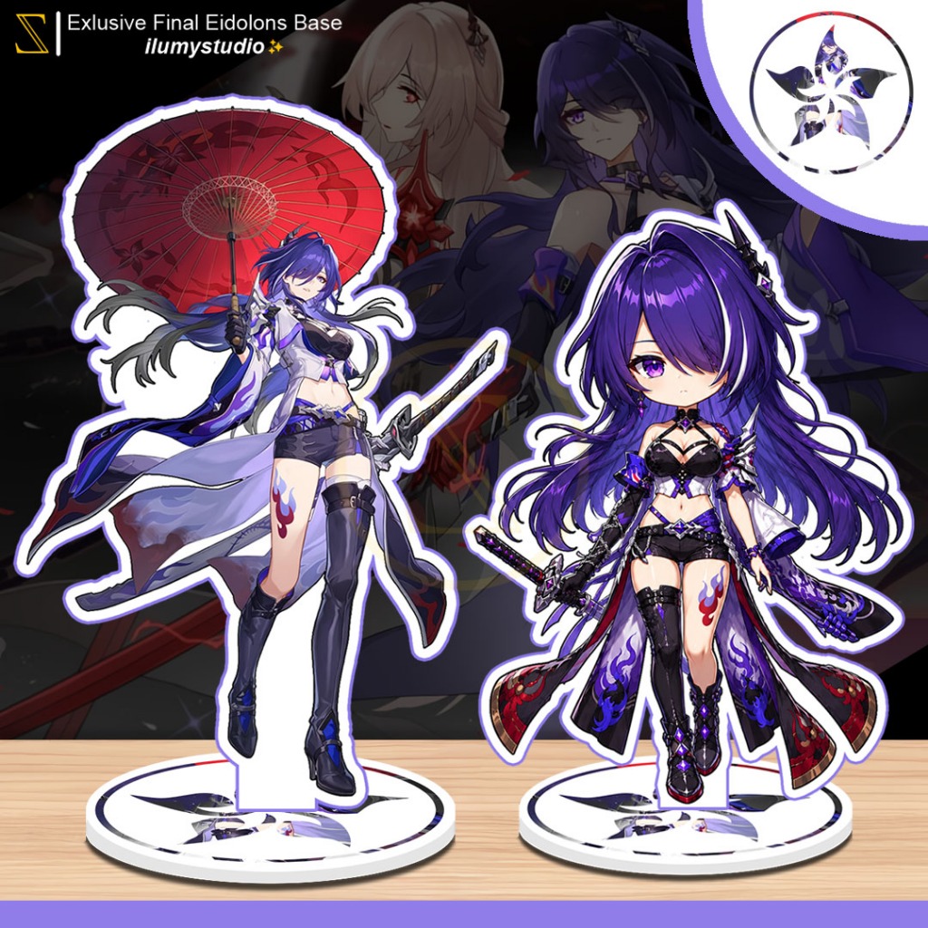 Honkai: Star Rail ACHERON Figure Standee akrilik - Exlusive Eidolons Base ilumystudio