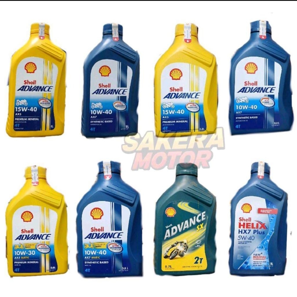 OLI MOTOR SHELL ADVANCE MATIC MANUAL 800ML 1L 2T SHELL HELIX TERMURAH