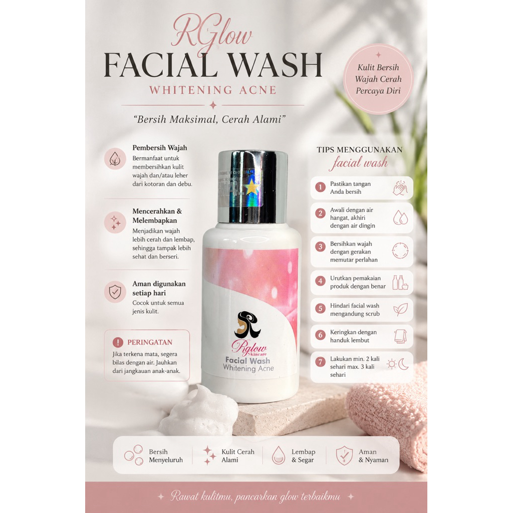 Rglow skincare  Facial wash anti acne