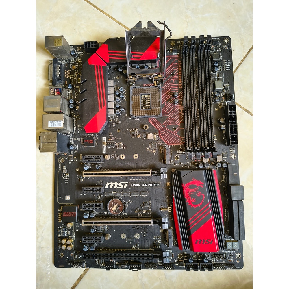 MSI Z170A Gaming M5 Socket intel LGA1151 DDR4 tanpa backplate