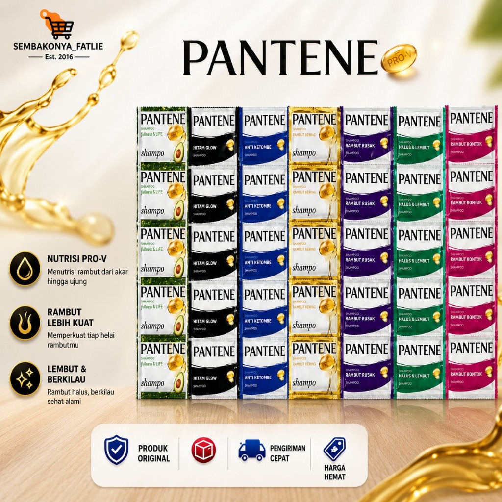 SAMPO PANTENE SACHET / 1 RENCENG ISI 12 / 10ML