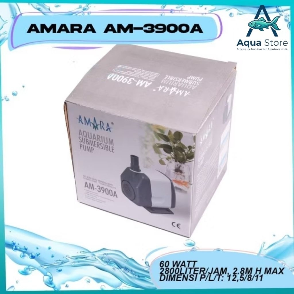 AMARA AA 3900 POMPA CELUP AIR AQUARIUM KOLAM HIDROPONIK AA3900