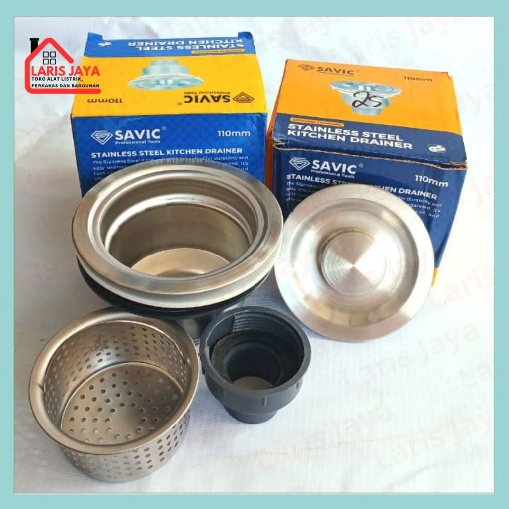 SAVIC Afur BCP Bak Cuci Piring Stainless Steel Saringan Sink Avur Anti Karat Wastafel