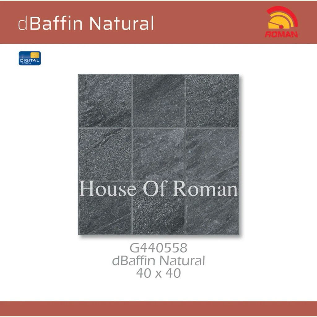 Roman keramik dBaffin Natural/Keramik garasi 40x40/keramik hitam garasi