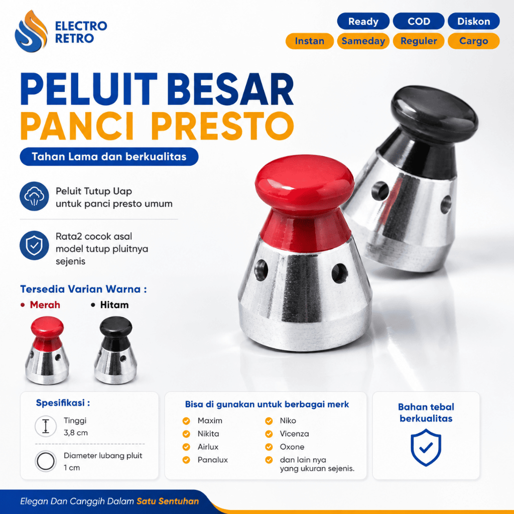 PELUIT PANCI PRESTO BESAR TUTUP PELUIT UAP PANCI PRESTO PLUIT PENTILAN TUTUP PANCI PRESTO BESAR