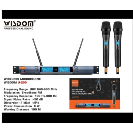 Microphone Wireless Wisdom U200 original wisdom
