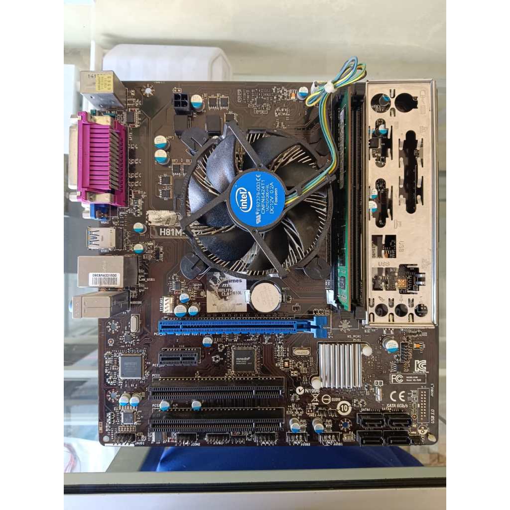 MOBO MSI H81M/PROC I3-4160/RAM SAMSUNG 4GB DDR3/HSF/BP