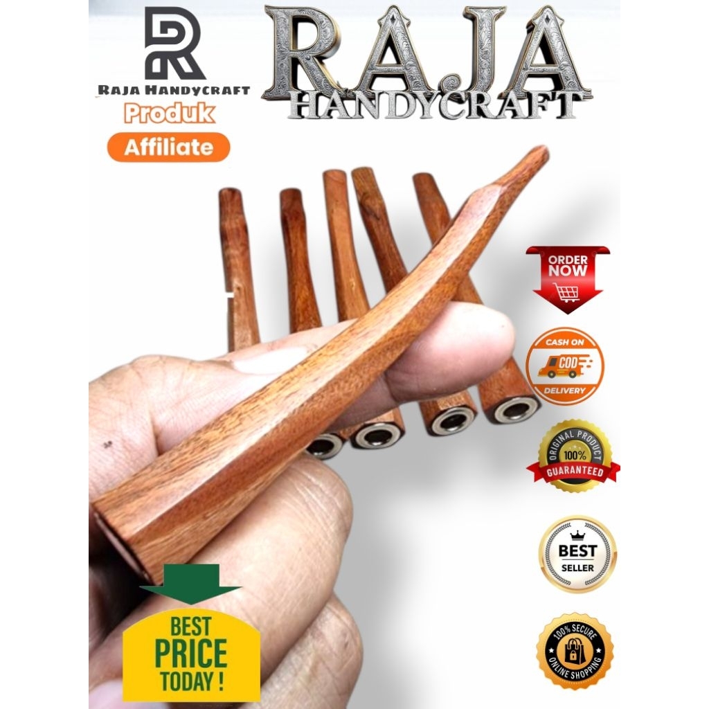 once pipa rokok kayu setigi Wulung Model Persegi Kualitas Premium