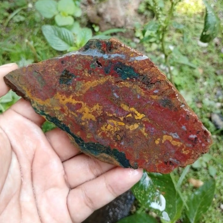 batu akik pancawarna klawing motif menarik