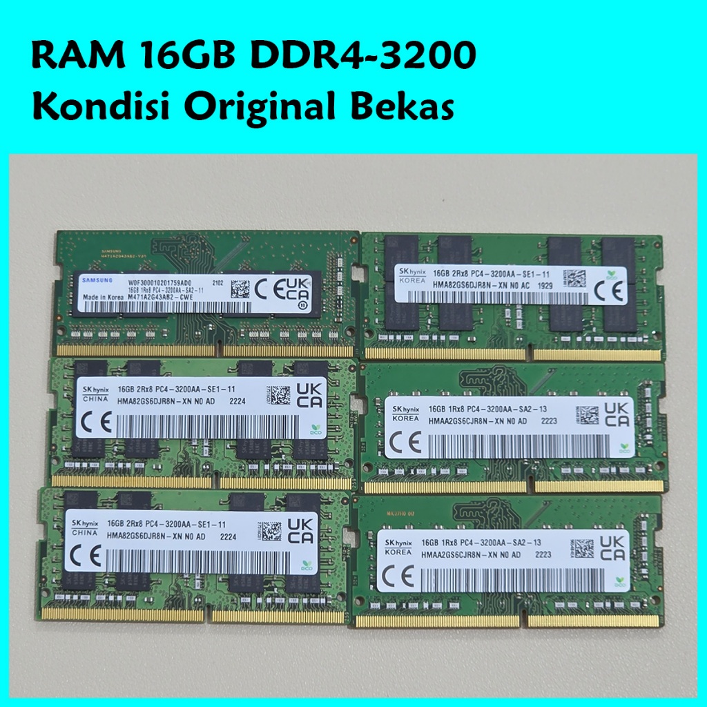 RAM 16GB DDR4 3200 / RAM 16GB DDR4 3200Mhz SODIM / RAM Copotan 16GB DDR4 3200
