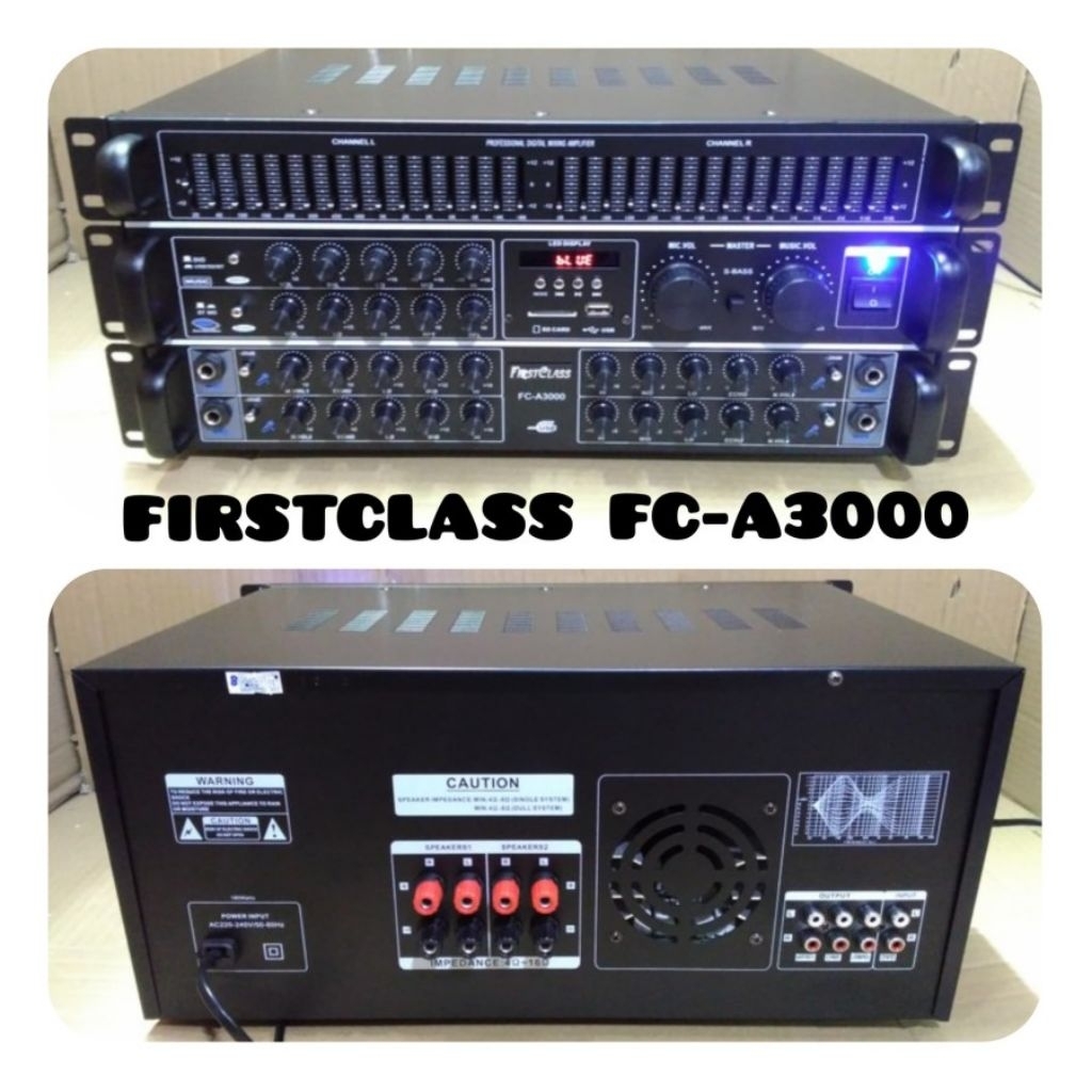 PROFESSIONAL DIGITAL MIXING AMPLIFIER FIRSTCLASS FCA 3000 FIRSTCLASS FCA3000 EXTRA ECHO
