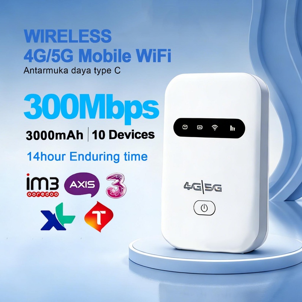 Mobile Wifi 4G Untuk All Operator 300Mbps Speed Hotspot mifi portable all operator Original 3000mAh