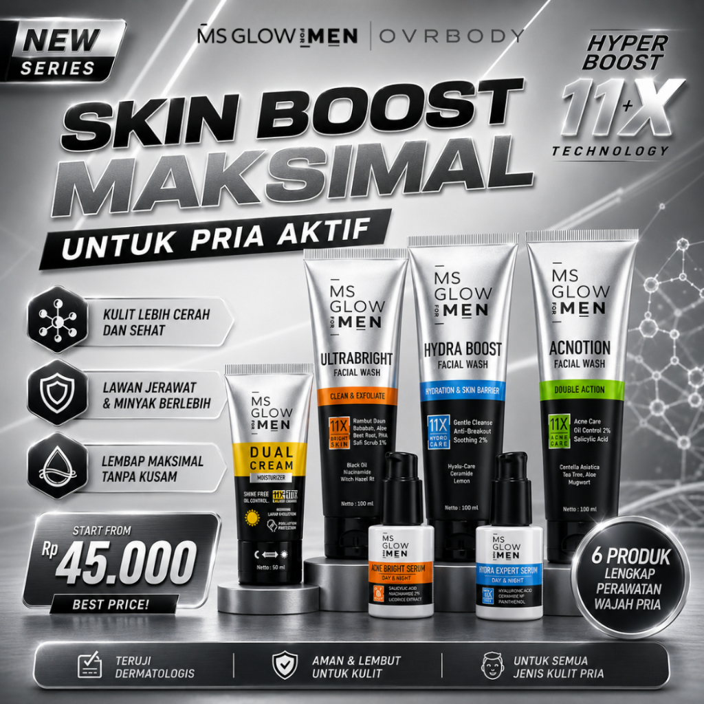 MS GLOW MEN / MS GLOW FOR MEN / PAKET BASIC MS GLOW FOR MEN