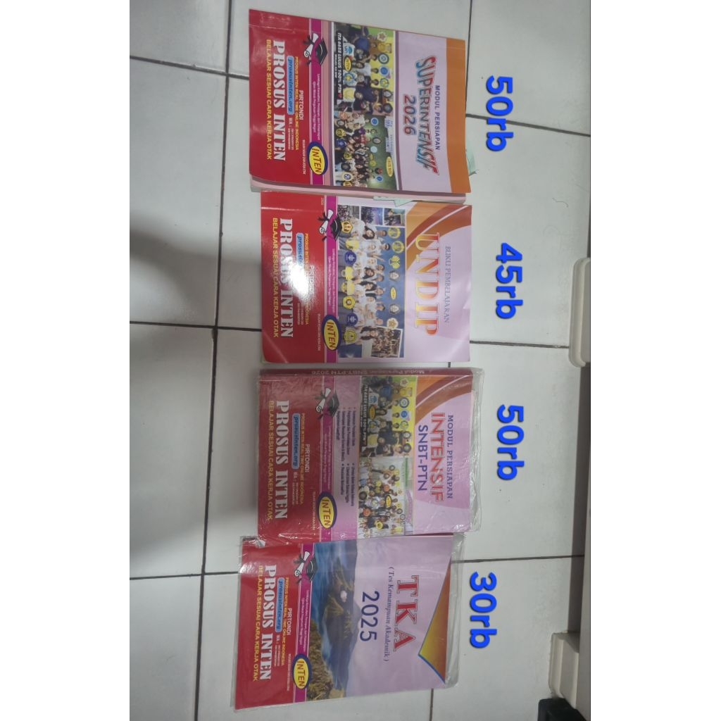 preloved buku inten / intensif / superintensif / mandiri undip / tka
