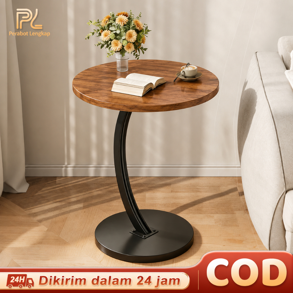 COD Meja Kecil Meja Kopi Meja Bulat Beside Table Meja Nakas Meja Ruang Tamu Minimalis Meja Sudut